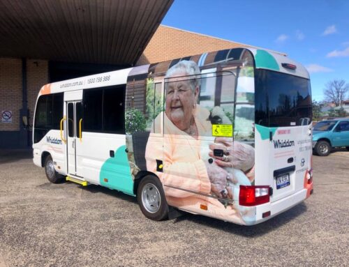 Wrapped bus for Whiddon Homes Kelso